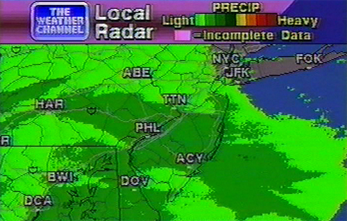 Blizzard, January 7-8, 1996 - Local Radar Imagery