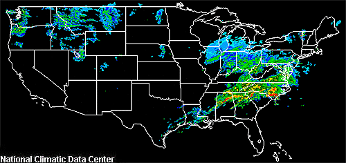 Snow and ice storm, March 6, 2003 - National Radar Imagery